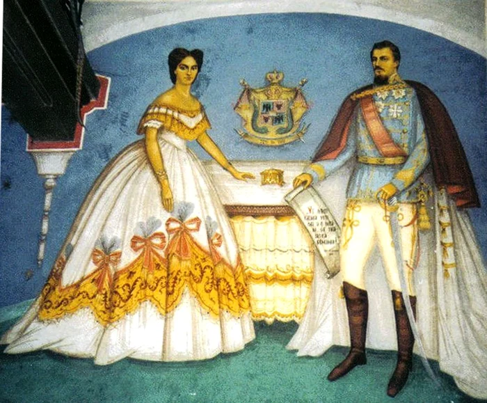 Pictură Elena şi Alexandru Ioan Cuza. FOTO: moldovenii.md