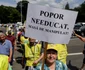 Protestul organizat de sindicaliștii din domeniul educației și susținătorii acestora în Piața Victoriei din București. FOTO Inquam Photos / Octav Ganea