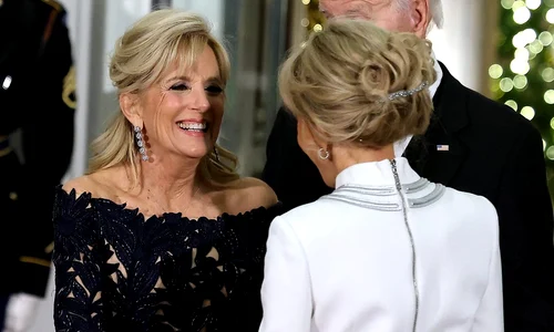 Brigitte si Emmanuel Macron la dineul de stat oferit la Casa Alba de Jill si Joe Biden  profimedia 0741774325 jpg