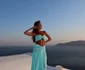 Diana Munteanu în Santorini. FOTO: Instagram