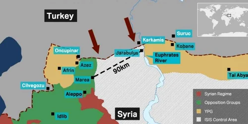 Conflictul sirian. Turcia ataca Statul Islamic la Jarabulus FOTO shoebat.com