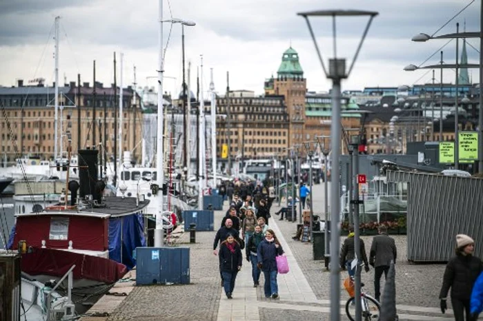 Așa arătau străzile din Stockholm pe 28 martie, în plină pandemie de coronavirusFoto: AFP