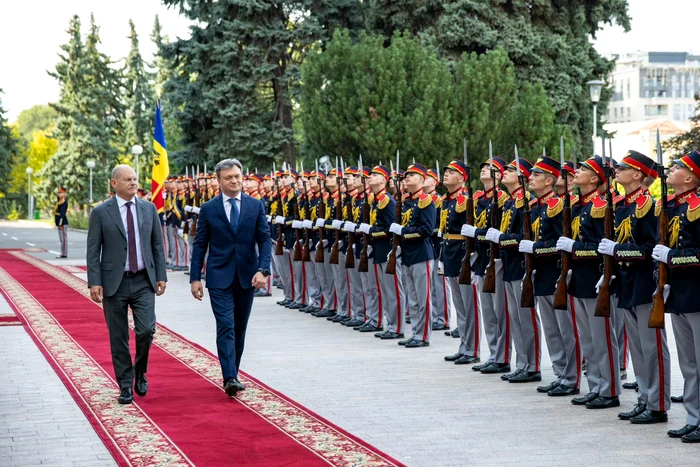 Olaf Scholz a avut întrevederi cu Dorin Recean și Maia Sandu. FOTO: Facebook