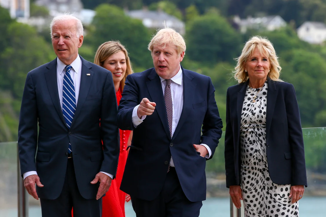 Joe şi Jill Biden au ajuns încă de joi în Regatul Unit şi s-au întâlnit cu Boris şi Carrie JohnsonFoto: EPA-EFE