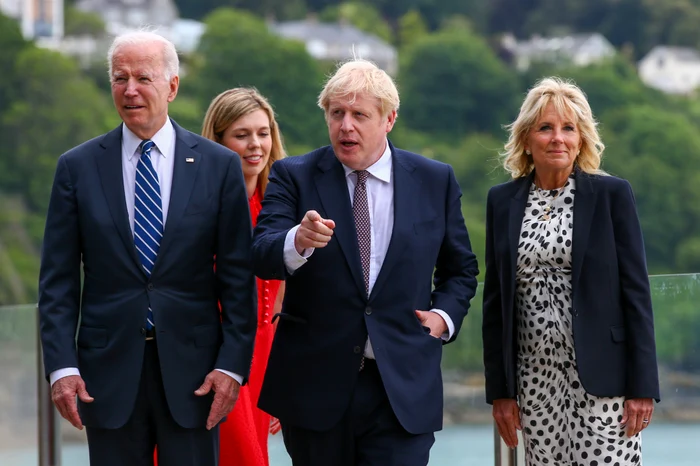 Joe şi Jill Biden au ajuns încă de joi în Regatul Unit şi s-au întâlnit cu Boris şi Carrie JohnsonFoto: EPA-EFE