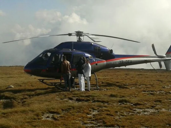 Nicolae Voiculet a ajuns pe munte cu elicopterul