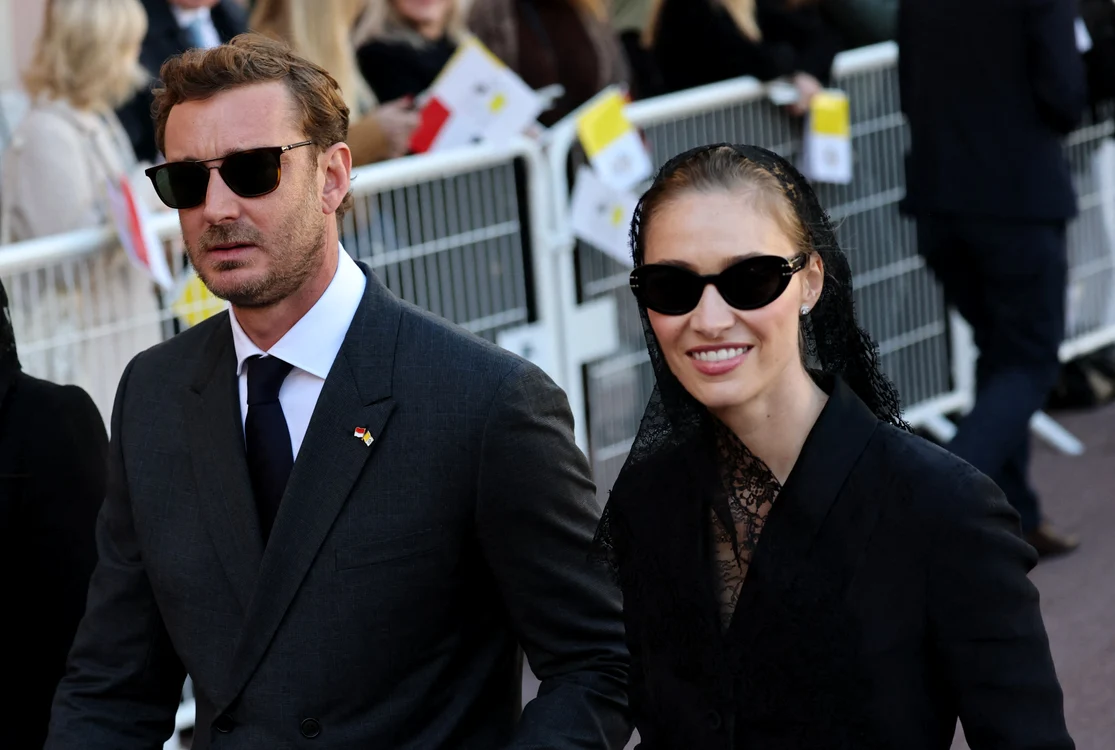 Pierre Casiraghi și soția sa Beatrice Borromeo în timpul vizitei istorice a Papei Leon al XIV lea la Monaco, pe 28 martie 2026, profimedia 1086973983 jpg