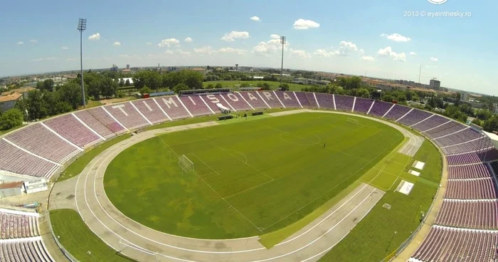 Stadionul Dan Păltinişanu urmează să fie demolat de CJT FOTO Eye in the Sky