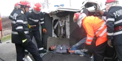 Acidentul s-a produs miercuri dimineaţa la ora 9.00