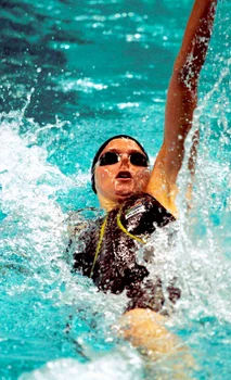 Prințesa Charlene Wittstock la Jocurile Olimpice de la Sydney 2000 la proba de 100 m spate. FOTO: Getty Images
