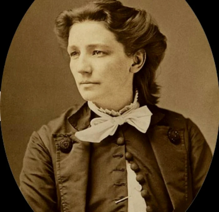 
    Victoria Woodhull, într-o caricatură care ironiza lupta ei pentru drepturile femeilor și amorul liberautor: Thomas Nast  