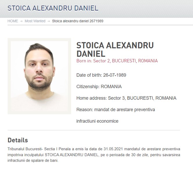 Fiul interlopului Dacian Ursaru, autorul jafului secolului, adus în țară din Italia. Se afla pe lista Most Wanted pentru spălare de bani