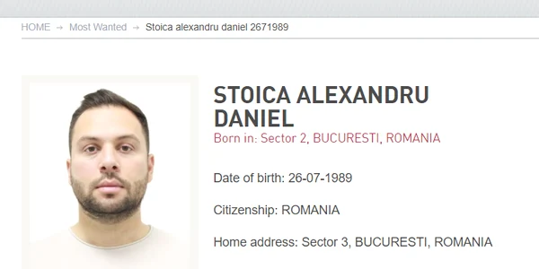 Alexandru Stoica urmărit internațional Foto Poliția Română png