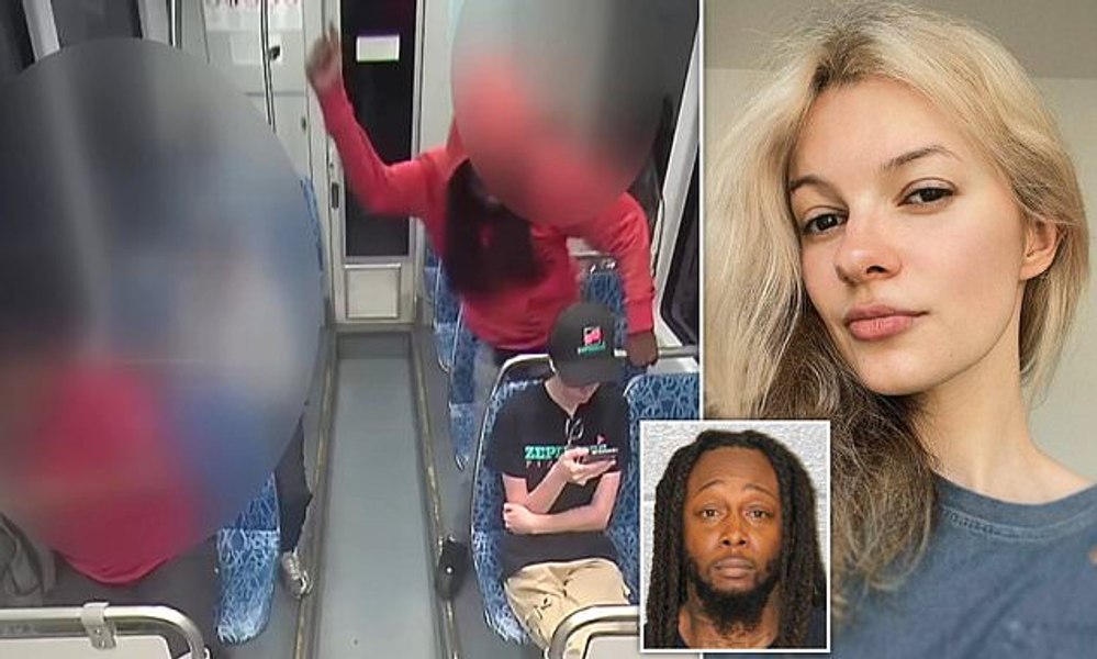 Momentul cumplit în care Irina, o refugiată ucraineană de 23 de ani, este înjunghiată mortal în metrou, în SUA