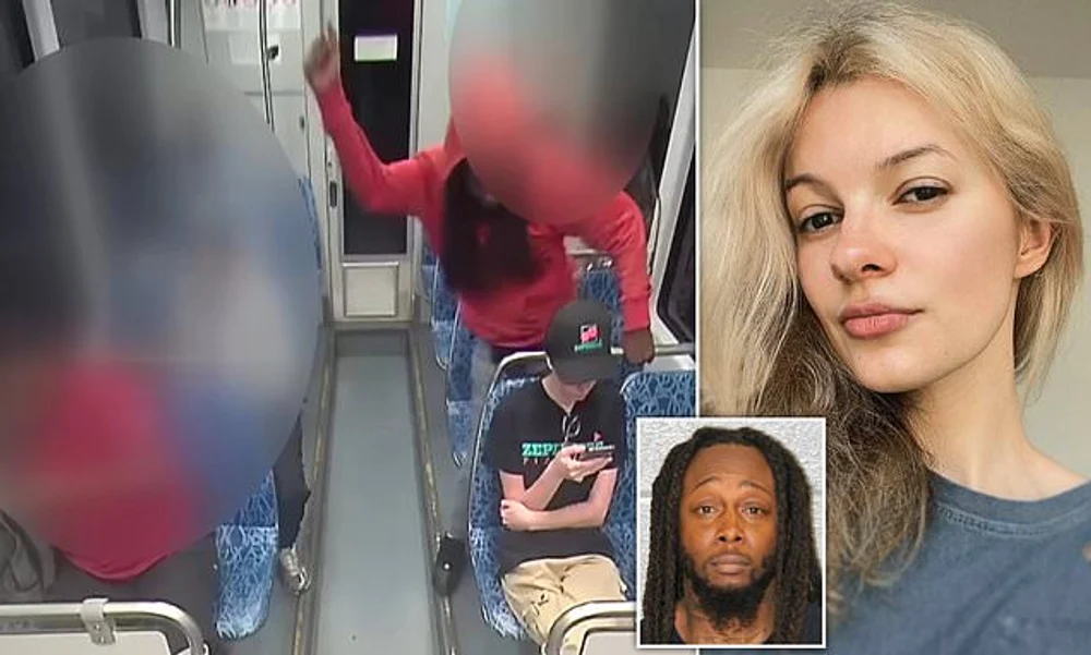 Momentul cumplit în care Irina, o refugiată ucraineană de 23 de ani, este înjunghiată mortal în metrou, în SUA