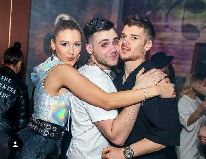 Alina Eremia, fratele ei, Mircea, și Edi Barbu