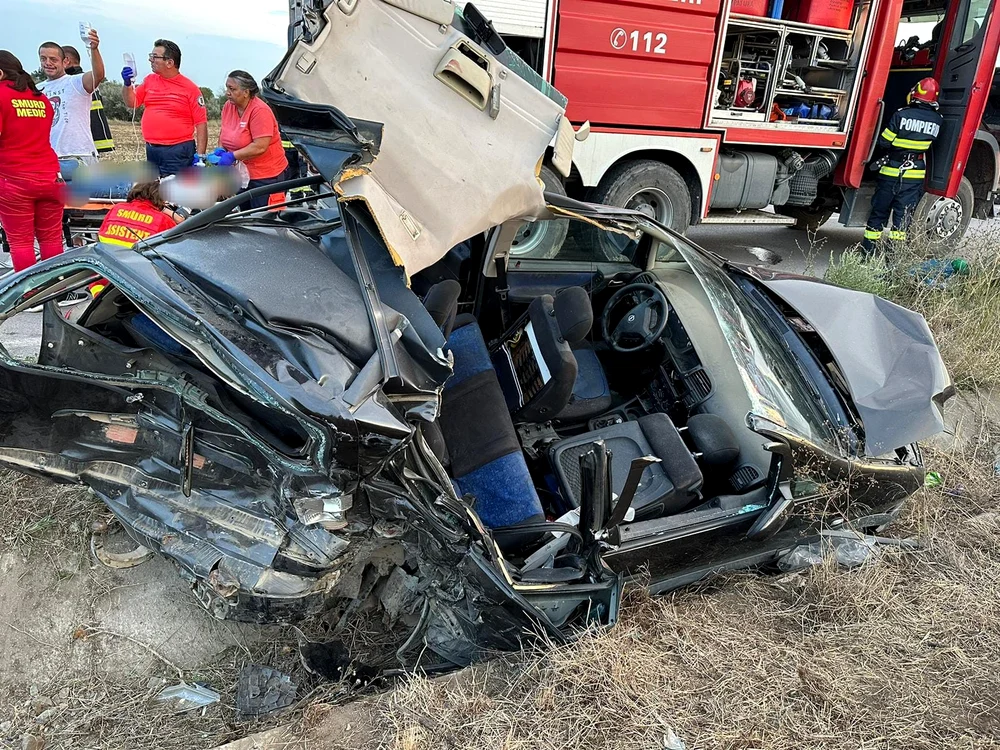 Tragedia a avut loc la Mihail Kogălniceanu Accident FOTO ISU