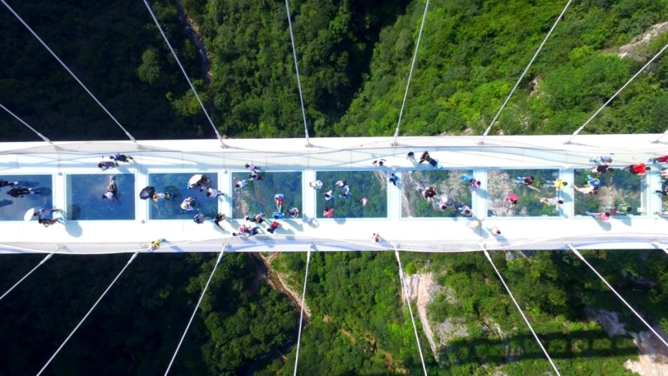 Canionul Zhangjiajie, podul din sticlă al Chine. FOTO FoxNews
