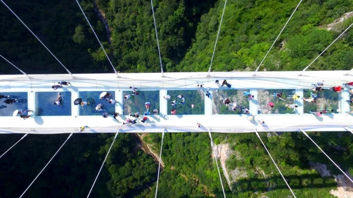 Canionul Zhangjiajie, podul din sticlă al Chine. FOTO FoxNews