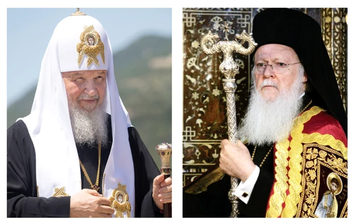 Pariarhul Kiril al Rusiei şi Patriarhul Constantinopolului Bartolomeu