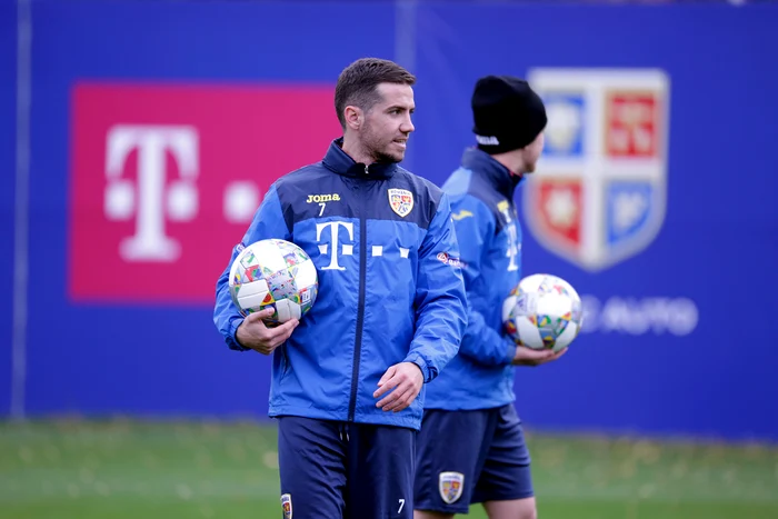 Alex Chipciu, la ultimul antrenament al naţionalei