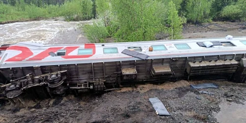 Tren deraiat in Rusia FOTOLX / X