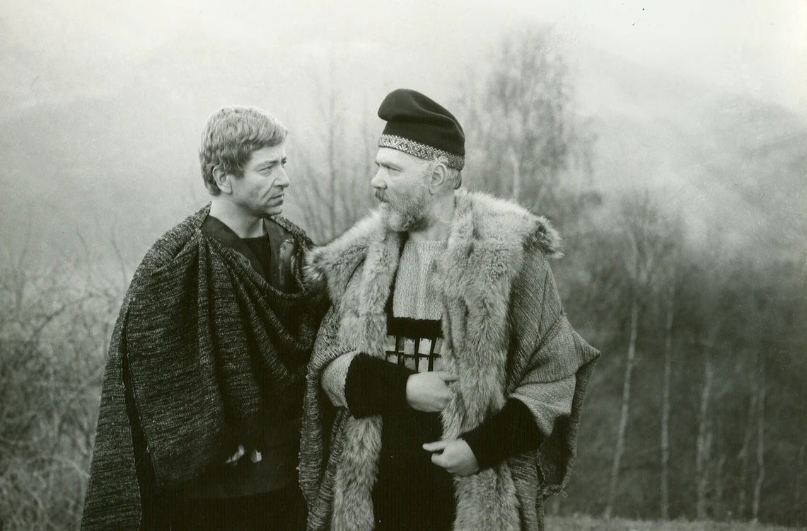 George Constantin (Burebista) și Ion Dichiseanu (Calopor). FOTO: Studiourile Buftea