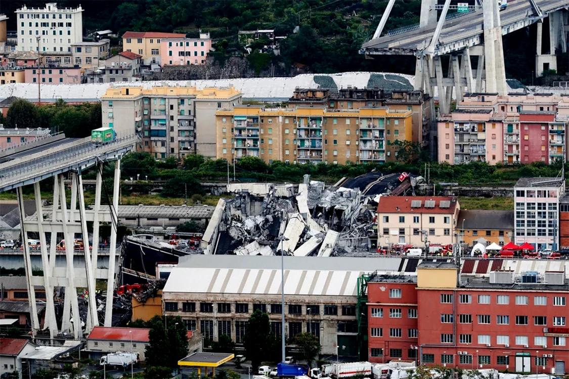 Podul Morandi s-a prăbușit în anul 2018, pe 14 august