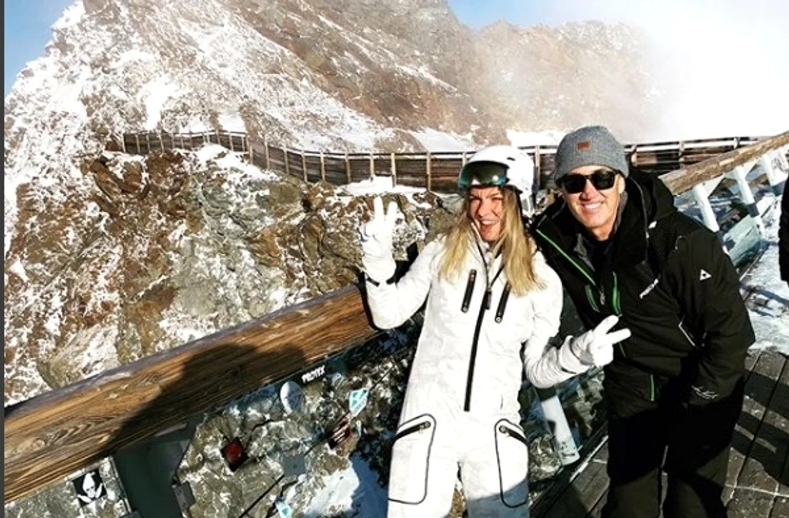 
    Simona Halep, alături de Darren Cahill în Alpii AustrieciFoto: Instagram / Simona Halep  