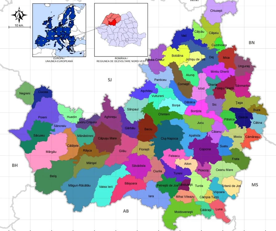 Localitățile vizate sunt Poieni, Mărgău, Săcuieu, Beliș