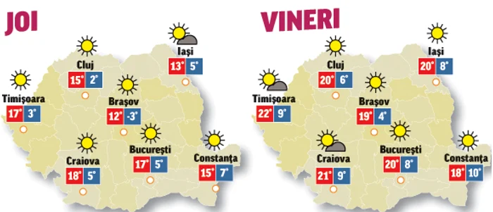 În următoarele două zile vremea se va mai încălzi și temperaturile se vor apropia de cele specifice perioadei