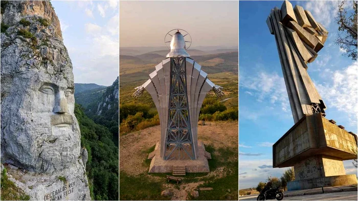 Chipul lui Decebal, Inima lui Iisus, Monumentul tineretului. Sursa: Wikipedia. Lucian Ignat
