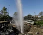 O magistrala a fost gaurita de muncitori pe una dintre rampele podului Grant, in Bucuresti, 10 octombrie 2023 Inquam Photos Octav Ganea (2) jpg