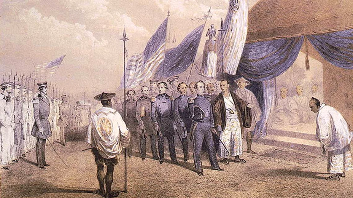 Calendar 31 martie: 1854 SUA și Japonia au semnat Tratatul de la Kanagawa, care a pus capăt izolării pe care shogunii Tokugawa o impuseseră Japoniei jpeg
