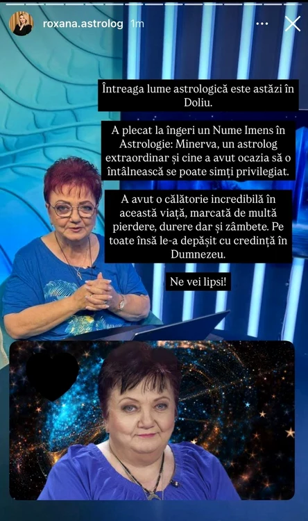 Minerva s-a stins din viață / foto: Instagram