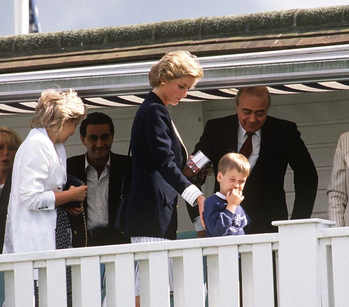 Prințesa Diana cu Harry, primiți în gradena lui Dodi și Mohamad Al-Fayed, foto: Profimedia