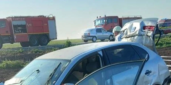 slobozia accident la iesirea din Amara FOTO ISU Ialomita