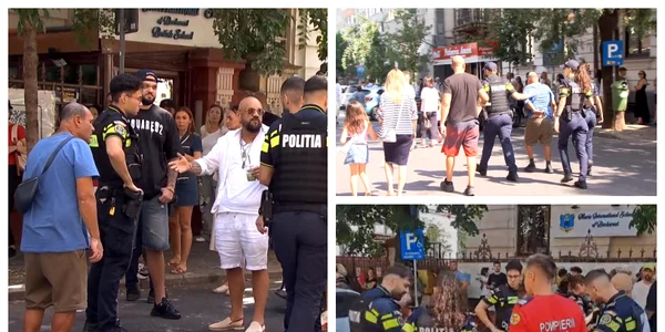 Scandal cu spray lacrimogen la coadă la merdenelele din Piața Amzei