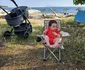 Cristian Caloeanu de la trupa „Haiducii lui 7 Cai” a plecat cu fetița de patru luni în Thassos, cu rulota foto: arhiva personală