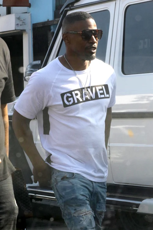 *EXCLUSIVE* Jamie Foxx takes his new Rhino SUV out for a spin in LA jpeg