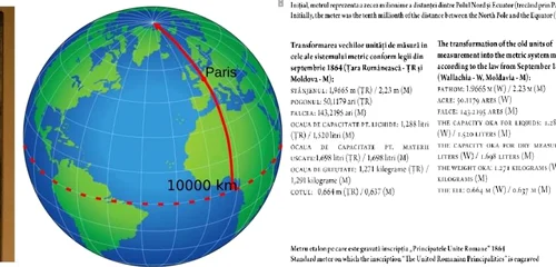 Unităţi de măsură metrul şi sfertul de meridian Foto capodopere2019 ro