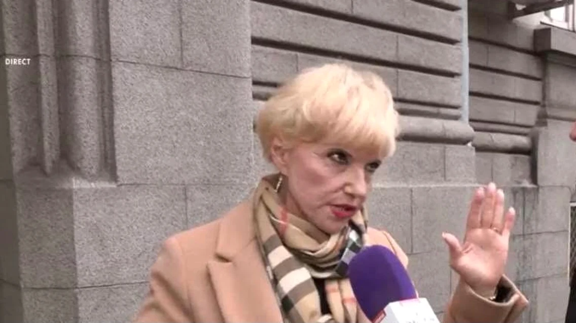 Marina Almășan, la ieșirea din sala de judecată foto: captură Antena Stars 