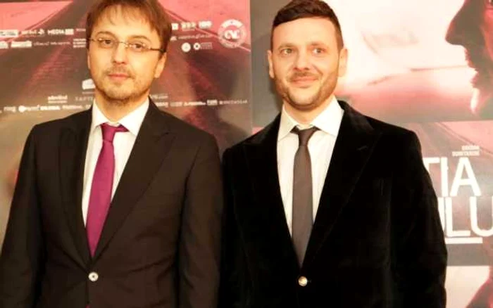 Regizorul Călin Peter Netzer şi actorul Bogdan Dumitrache, la premiera de gală a filmului „Poziţia copilului“  FOTO: Gilda Comarzan