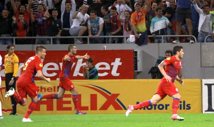 Golul cu care Steaua a câștigat meciul cu Copenhaga * Foto: Marian Burlacu