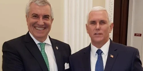 Calin Popescu Tariceanu si Mike Pence FOTO Facebook Tariceanu