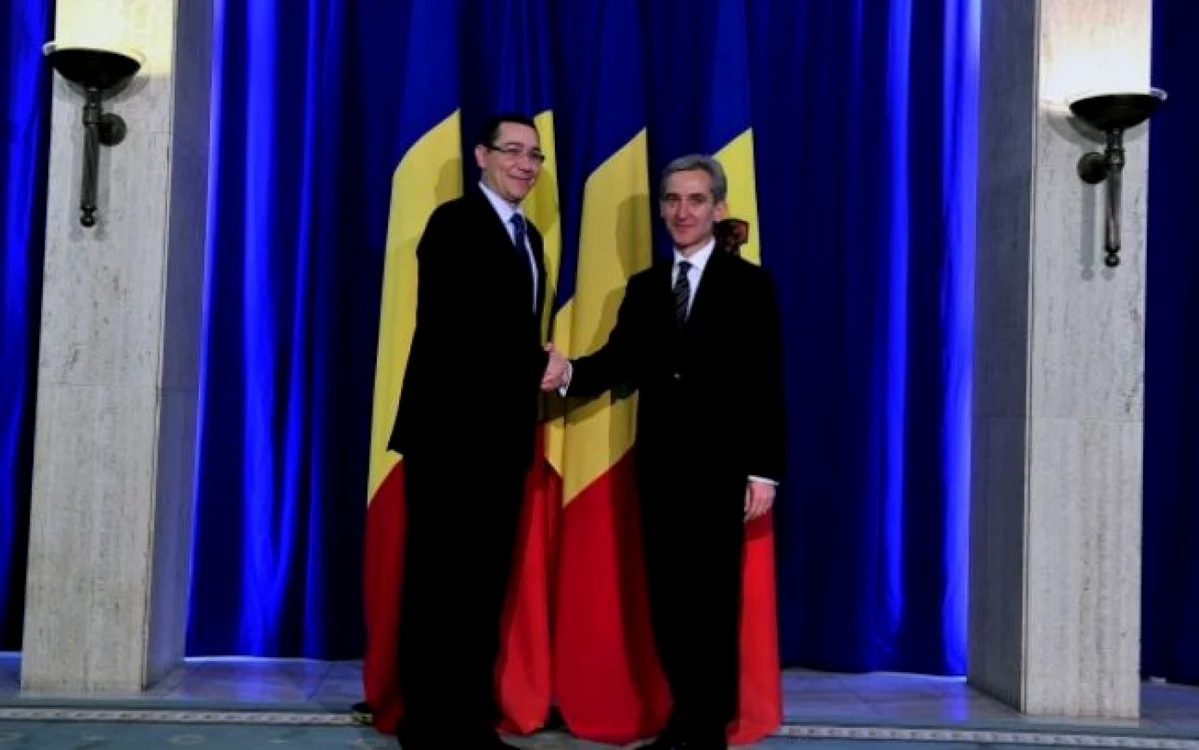 Premierul Republicii Moldova Iurie Leancă şi omologul său Victor Ponta FOTO: Adevărul