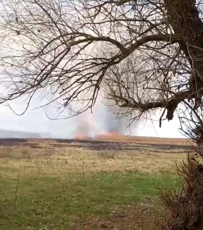 Incendiu în zona protejată FOTO B. Lungu