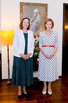 Majestatea Sa Margareta şi ambasadorului Germaniei la Bucureşti, Excelenţa Sa doamna Angela Ganninger. FOTO: Daniel Angelescu, Casa Majestății Sale
