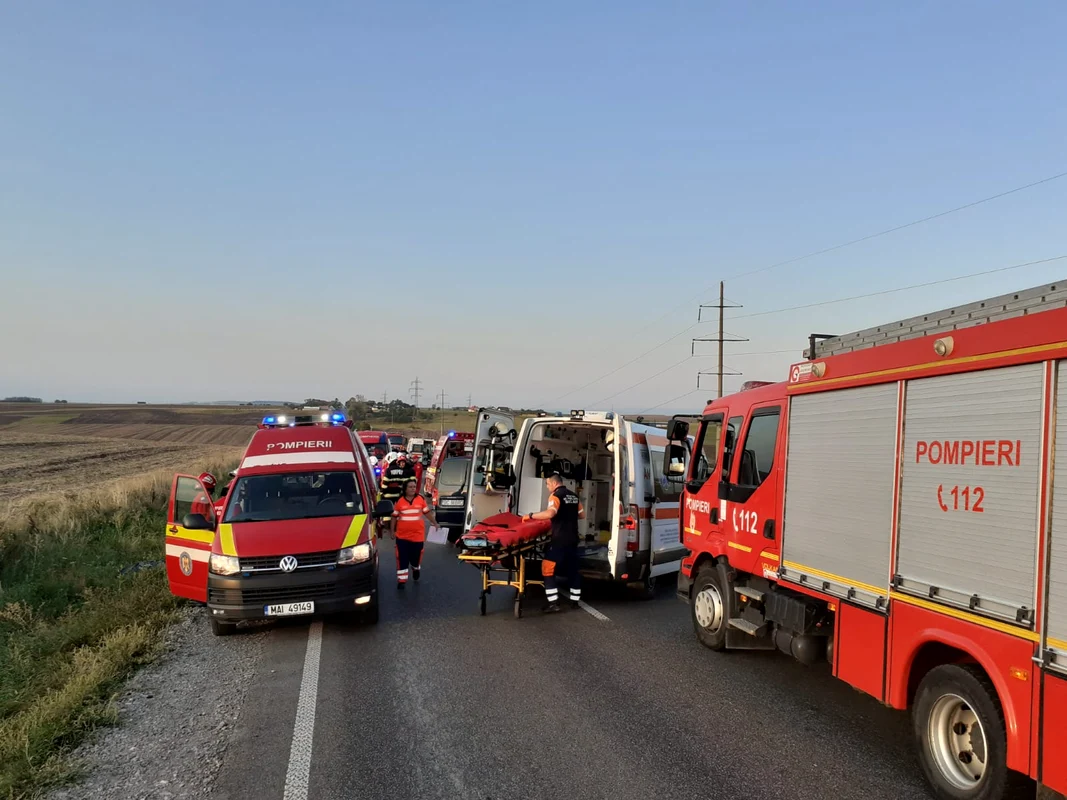 Accident cu zece victime în Suceava FOTO ISU Suceava