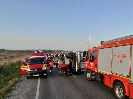 Accident cu zece victime în Suceava FOTO ISU Suceava